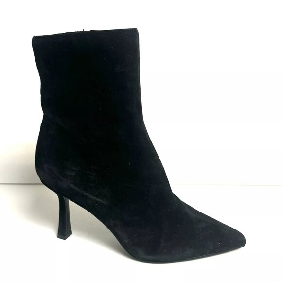 Steve Madden Womens Sensible Bootie Black Suede Size 8.5 M - Picture 1 of 5